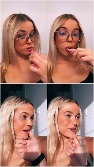 Olivia Dunne hot video in glass. I want cumshot her face and glasses. Wow.