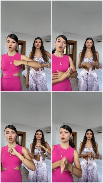 Teen Valery Lopeezz Dance Tiktok Video with friend Adriana Camposano