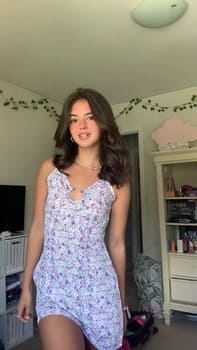 18yo Adriana Camposano in short dress