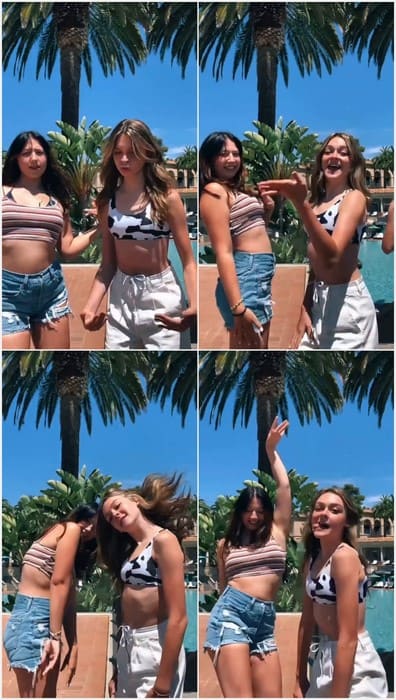 Teen Azalea Carey sexy dancing with her hot friend. Bounce tits and sexy young ass. Leaked tiktok video.