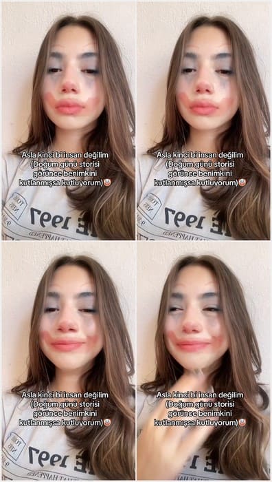 Young girl Ceyliinnx after blowjob. Her mouth with red lips... You know. Hot leaked video with tiktok model Ceyliinnx