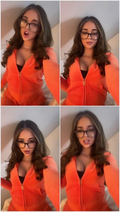 Daizie Johnson age 18 years old tiny model waiting sperm her BF on glasses. Hot model from Tiktok and USA.