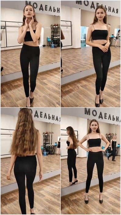 Dasha Gorbacheva teen video - dancing in tight pants with cameltoe. She have very tight pussy and young whole. Beautiful babe.