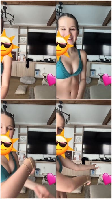 Hayley Noelle Leblanc boobs video - young tik tok model with small natural tits for you. Rare leaked tik tok video.