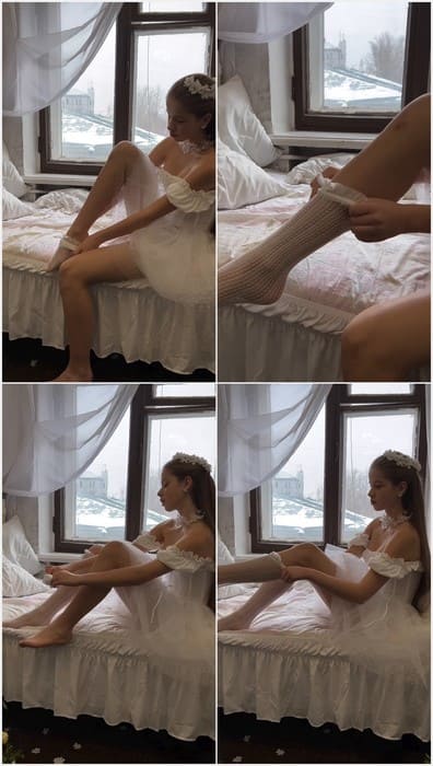 Young model Maria Talanova in bed - Full video posing, download fast! Slavian girl - Hot face and legs.