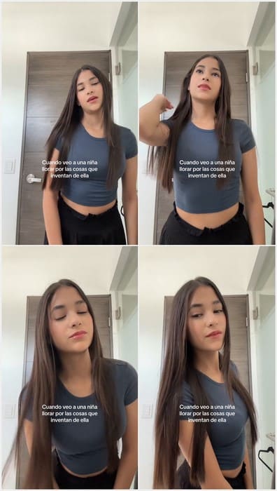 Tiktok star Valeria de Leon - Brunette sexy 18yo girl, video for you.