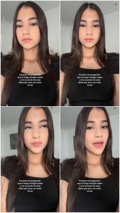 Latina Valeria de Leon download tiktok video - she is singer with sexy young lips, beauty face, latina!