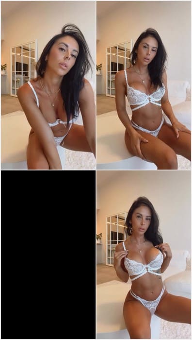 Sexy big boobs onlyfans babe LittleBrunetteBaddie leaked hot full video in white sex lingerie. Download and enjoy!