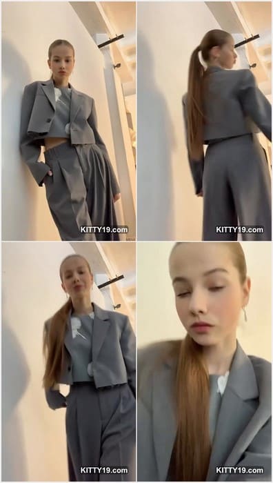 Maria Talanova sexy office look - young fashion leaked video from Russian model!