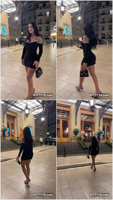 Esterbron onlyfans leak full video free in sexy black dress. She posing in Monaco and waiting sugar daddy for hot blowjob!