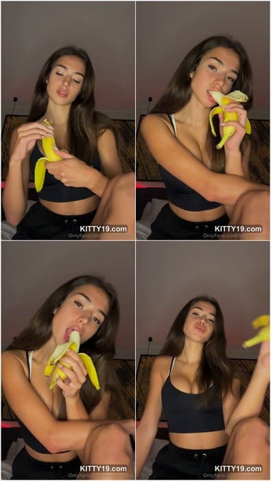 Girlylana nude onlyfans girl and sucking banana. Lana Hill blowjob loving and waiting your big dick!