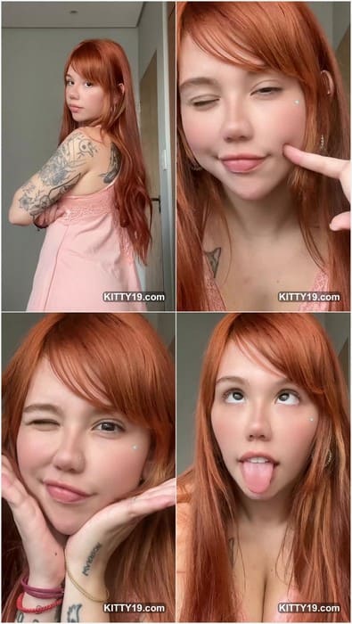 Kine-chan pussy and titty leaked video. Redhead cosplay star Kine Chan love show her tits and young pussy lips for you.