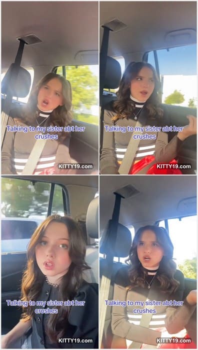 Madeleine McGraw sexy young tiktok star ridding on car to her BF. Download it and enjoy.