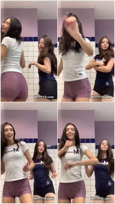 Maristinhas uniform college valleyball team with sexy young 19yo girls. Sexy brunette teens on leaked full video.