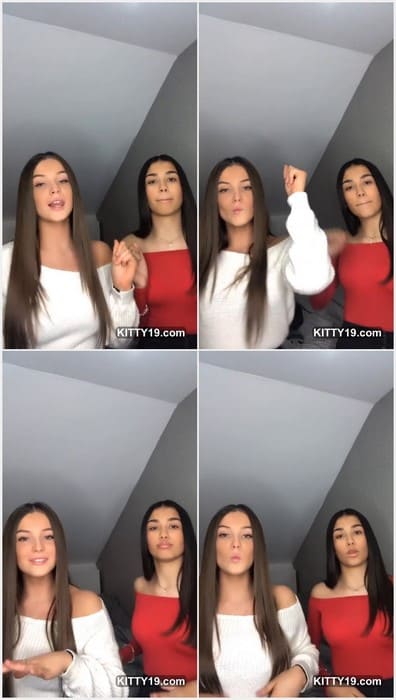 18yo girl Nicole and Antonia school uniform dance and sexy beauty faces. Download it leaked video!