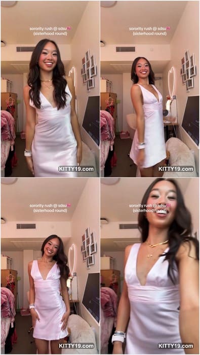 Nicole Laeno tiktok leaked video in sexy white dress and waiting her bf in bedroom. Download and enjoy!