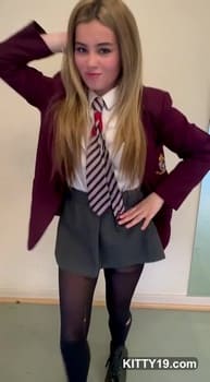 Schoolgirls uniform ass