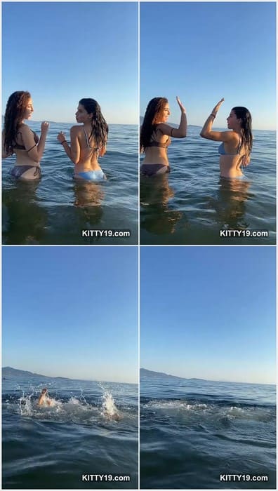 Zeynepekcann leak video with girlfriend in the sea. Sexy bikini, perfect cameltoe pussy in wet paties. They are ready for fuck.