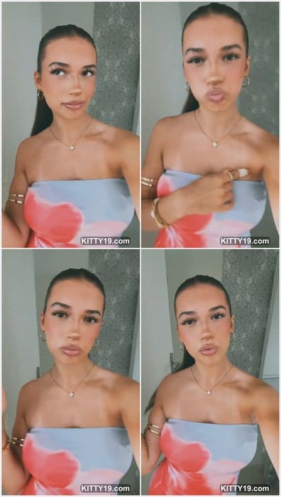 Teen Alin.hk beauty face and lips. Tiktok star with big boobs and natural face. Wow, sexy babe!