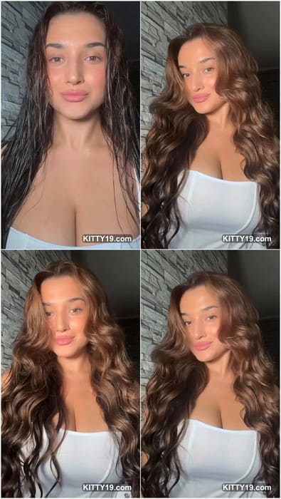 Gasanova Olya instagram star showing her big boobs and beauty facelips. Sexy babe love bouncing her tits. Download it leak video.