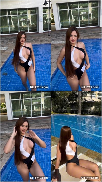 Letycia Soares sexy big boobs in the pool waiting big cock inside her asshole! Download it rare leaked video now.