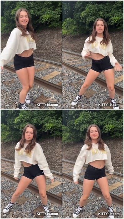 Michelle Babcock leak video with dancing teen star from her Instagram or Tiktok page. Hot and young girl with short pants.