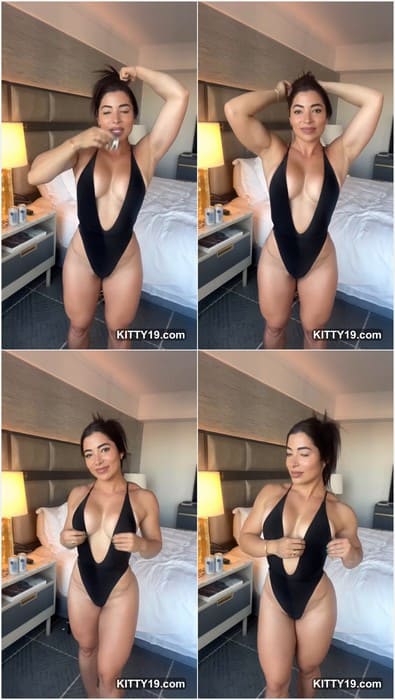 Pietra Luccas nude big tits model in black bikini ready for swimming and anal sex with your dick. She loves money!