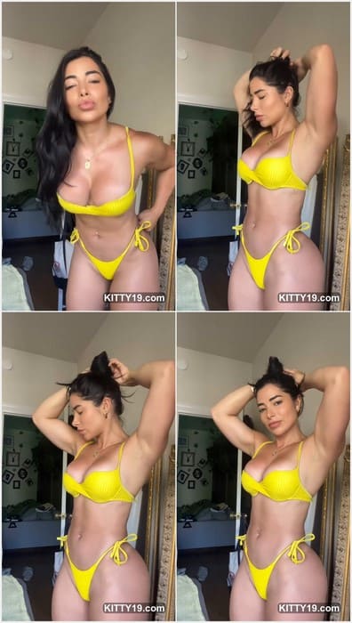 Pietra Luccas leak full video with yellow mini bikini. Posing and showing her sexy fit body. Download it now!