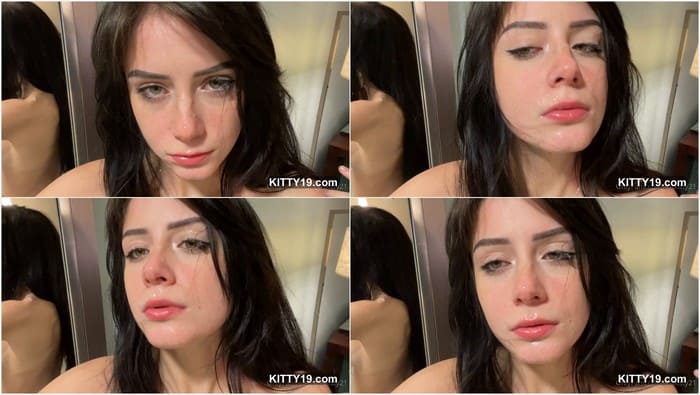 CatKitty21 onlyfans model with full face in sperm, wow, incredible cumshot from hey boyfriend. He paid small money for this.