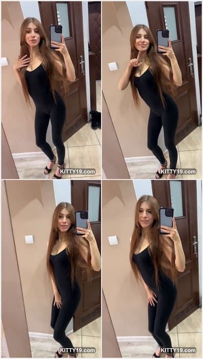 Paulusiaczek onlyfans model in tight black pants. Beauty polish girl with incredible young body and tits on leaked video.
