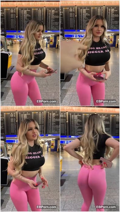 Barbie Stella leak video with her awesome beauty body, face and slut mouth. Hot babe need more cum on her tits today after flight.
