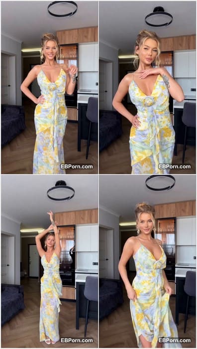 Borommaa onlyfans leak video in hot dress without lingerie. Awesome blonde with hot tits. Enjoy guys and check her wet pussy