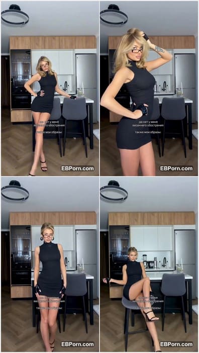 Borommaa tits and ass in hot black dress. Adorable blonde girl with hot legs posing on full leak video from her Instagram! HOT
