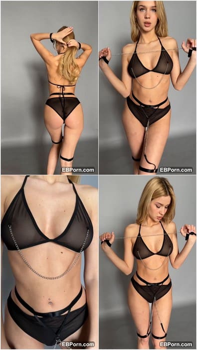Dasha Boyko hot Russian babe in hot black lingerie and bikini. Hot girl! Download this leak for free